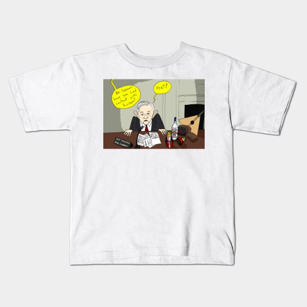 Jeff Sessions Russia Kids T-Shirt by Felipe.Makes.Cartoons